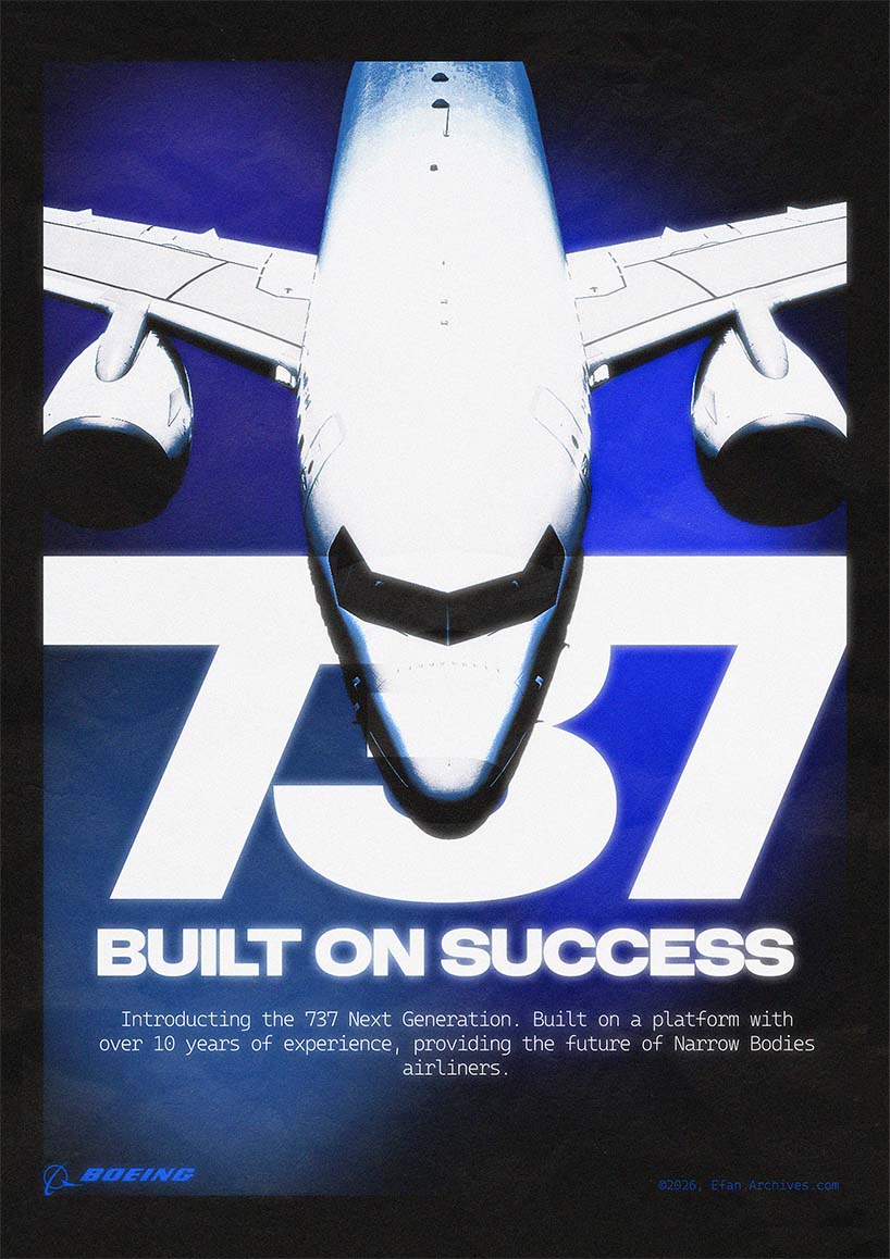 737NG Retro Poster