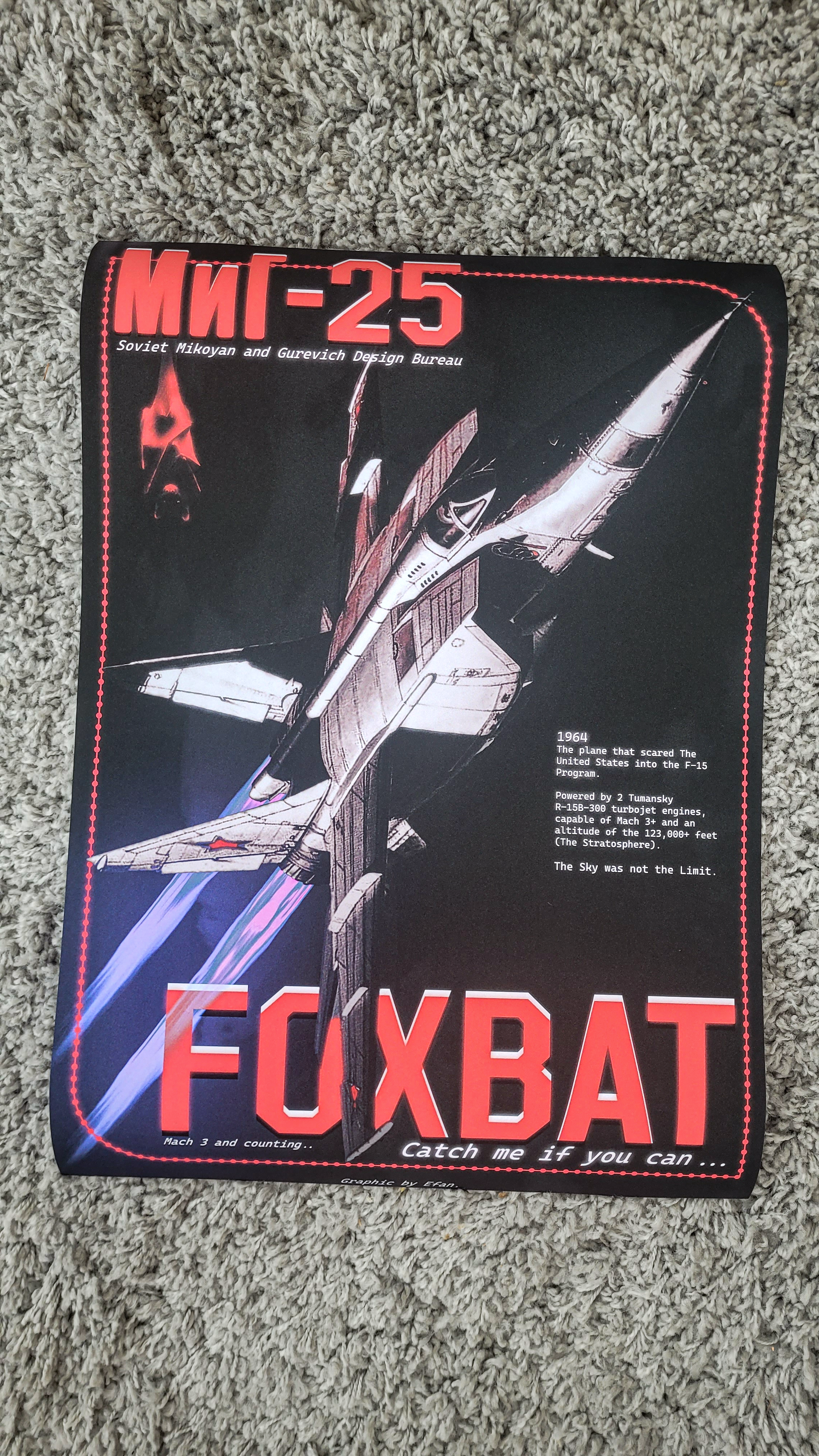 Mig-25 "Foxbat" Retro Portrait