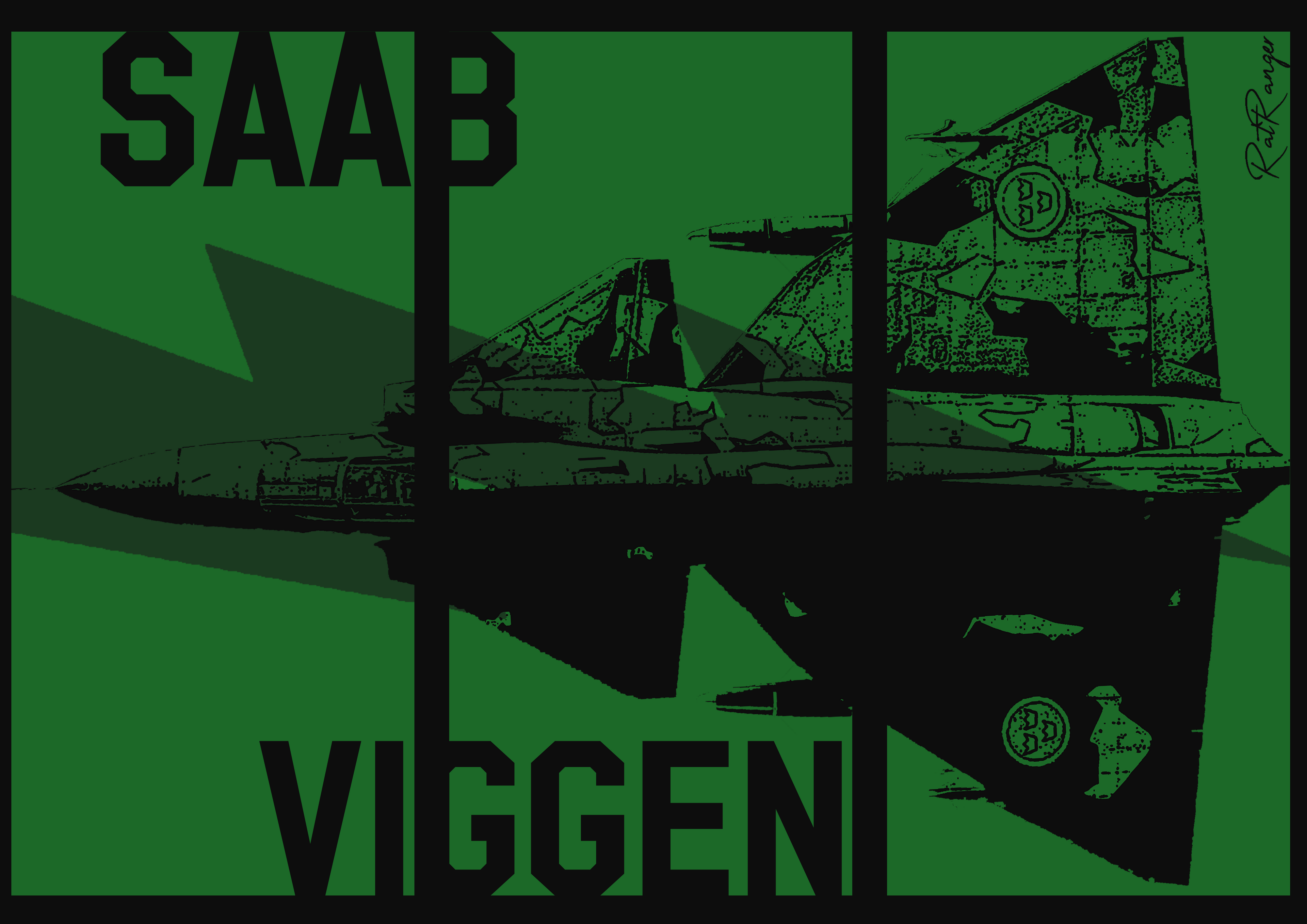 SAAB AJS-37 "Pop Art" Poster